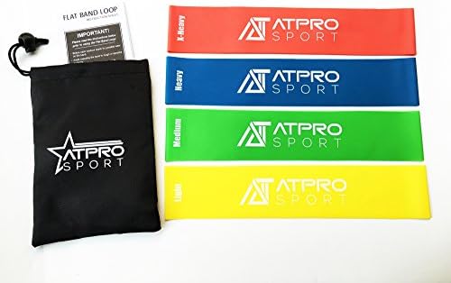 Resistance Loop Bands - Set of 4 Premium Exercise Bands Great for Improving Mobility and Strength, Yoga and Pilates, Suitable for Women and Men - Lifetime Guarantee