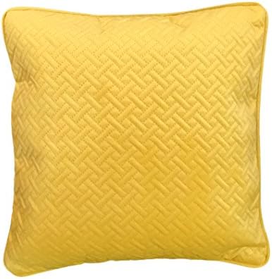 Wundes Chöne Pillow Case 40x40 cm Suede Look Cushion Cover Case mustard yellow