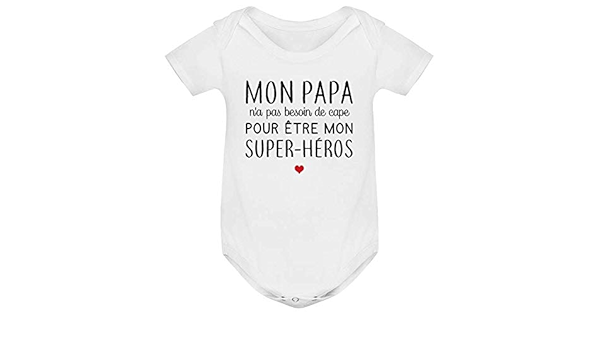 Inconnu Body Bebe Mon Papa Super Heros Amazon Fr Vetements