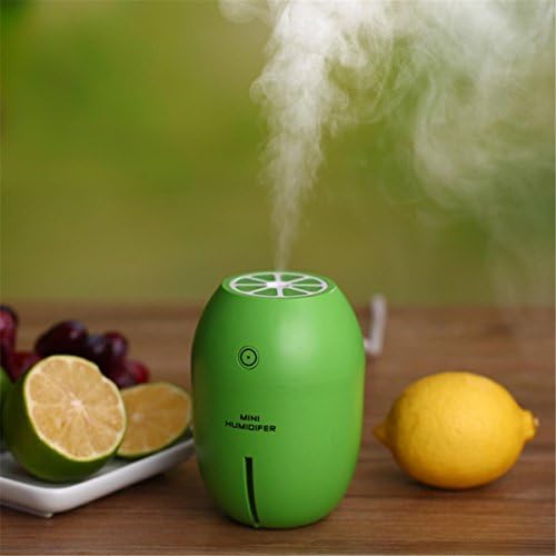 180ML Mini Cool Mist Night Light Humidifier Voltage: 2V Power: 2W Ultrasonic Essential Oil Diffuser, Applies to: Bedroom Car Bedside Office , green
