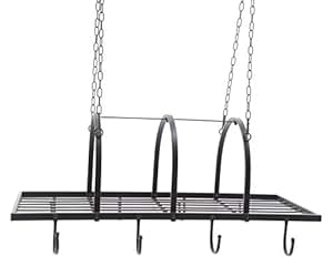 Eisenregal zum Hängen Deckenaufhängung Küchenregal Kräuterregal schwarz