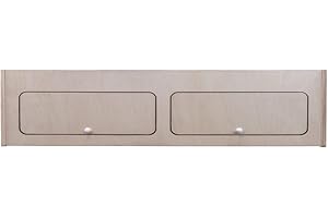 MONSTER SHOP Armoire de Rangement en MDF Placard à Nourriture Accessoires de Cusine Vaisselle - 100cm x 25cm x 25cm - Fermeture Douce Automatique [Trous Pré-Perçés & Fixations INCLUSES] Aménagement Camping-Car Van