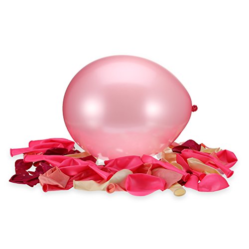 Shappy 100 Stücke 12 Zoll Rosa Reihen Ballone für Hochzeitsfest Dekorationen, 5 Farben - 3
