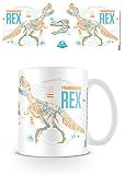 Ideal como regalo. Jurassic Park MG24841 Jurassic World Fallen Kingdom (TRex Stats) - Taza (315 ml), multicolor