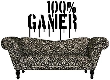 100% Gamer vinyl wall art sticker decor room poster