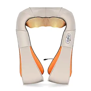 Iris Shiatsu Back and Neck Massager with Heat Deep Kneading Massage for Neck, Back, Shoulder, Legs and Foot, Use at Home, Car, Office