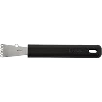 Canneleur Zesteur Arcos - Râpe à Citrons En Acier Inoxydable, Manche Noir Polypropylène (40 Mm)