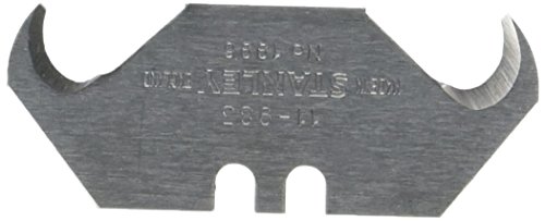 Stanley Hakenklingen 1996, mit Lochung, 0.65mm Klingenstärke, geeignet für Verpackungen/Bodenbeläge/Plastik, 0-11-983