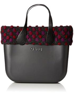 O bag Damen Evs00_tes01_tes86_ecs00 Shopper, Grau (Grafite), 31x29x12 cm