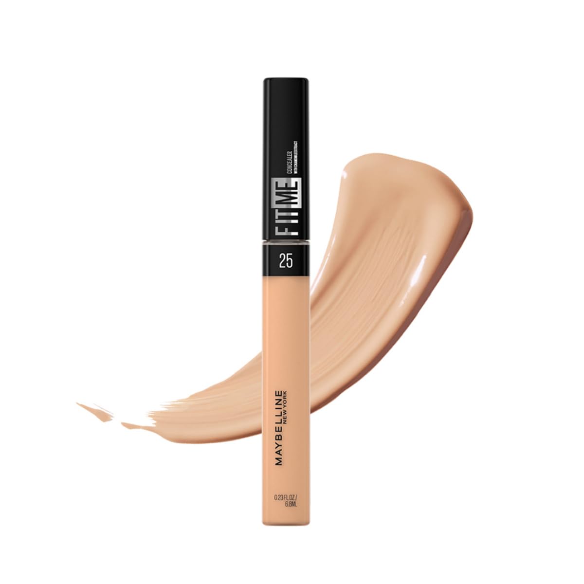 Maybelline New York Full Coverage Concealer, Matte & Poreless Ultra Blendable, Fit Me, 25 Medium, 6.8ml