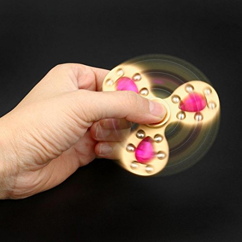 Saingace Fidget Hand Spinner Finger Focus Spin EDC Lager Stress Pocket Spielzeug (Gold) - 2