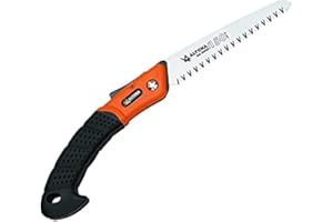Serrucho de Poda Plegable Sawing 29622 - Empuñadura Bimaterial - Dentado Japonés - Resistente y Muy Ligero - Sierra de Mano para Madera con Hoja Recta - Para Uso Forestal - Altuna