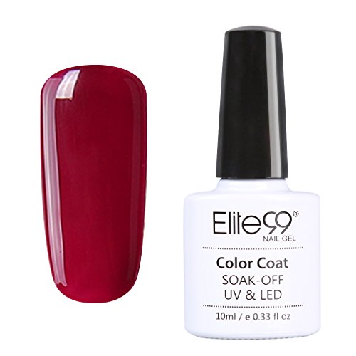 Elite99 UV Nagellack set Nail Gel Polish Nagelgel Rot Weinrot burgunderrot Gelish (1x10ML)