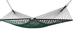 OAK N OAK 55 Wide X 13ft-Double, 250 Kgs Capacity,Green Polyester Rope Hammock/Comfortable Sleeping Hanging Outdoor Hammock Furniture for Home Patio Garden, Beach, Camping & Leisure Backyard