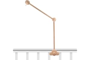 vvhippo Supporto per cellulare per lettino, supporto per cellulare nuvole in legno, gancio rimovibile per cellulare, altezza regolabile, per appendere campanelli eolici, giocattoli per lettino