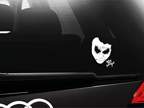 Why So Serious The Joker Car Bumper Window Sticker