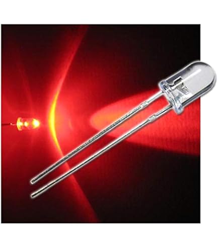 445DR/10# LED Rouge Diffusant 5mm -- 10pcs + Résistances - Foto 4