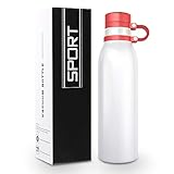 ✿【SIRVE PARA BEBIDAS CALIENTES Y FRÍAS】 La botella de agua para deportes de acero inoxidable con doble pared de aislamiento al vacío, ideal para añadir té, frutas o lo que desees al agua, sirve para bebidas calientes y frías, mantiene la temperatura interior ,las bebidas frías (0°-16°) durante 24 horas y las calientes (98°-40°) durante 12 horas.