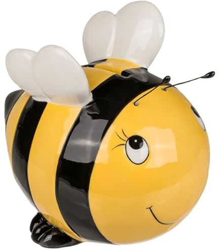 Salvadanaio Coccinella Ceramica - Con Coperchio E Chiave, Rosso - Foto 6