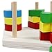 Infantastic Wooden Geometric Stacker (Colourful) for Early Motor Baby Kid Child Development Geometric Shape Matching Board Toy
