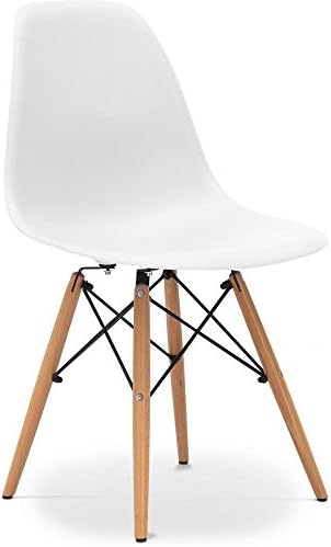 DSW Chair inspired by Charles Eames - Matte Bakelite - White