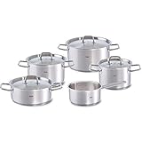 fissler topfset induktion Die bis 220°C backofen- und spülmaschinengeeigneten Töpfe sind auf allen Herdarten verwendbar. Der gekapselte superthermic-Boden gewährleistet beste Aufnahme, Speicherung und Verteilung der Wärme