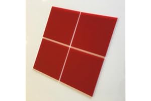 Super Cool Creations Square Tiles, Red - Pack of Ten - 8cm x 8cm