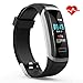 Produktbild Mrrong Smart Armband Fitness Tracker IP67 Wasserdichte Pulsuhr Kalorien Schrittzähler Herren- Und Damen-Sportuhr,Black