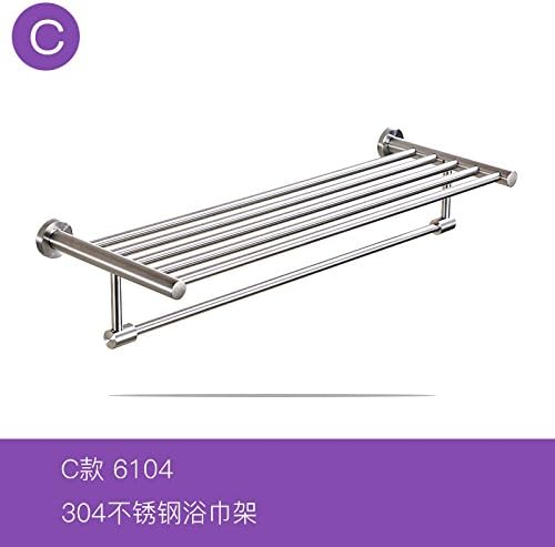 Rhhmjj Towel The Bathroom Toilet Stainless Steel Thick Glass Toilet Bathroom Toilet Racks Wall Mounted 40 Single-Layer Transparent Glass Towel Rails