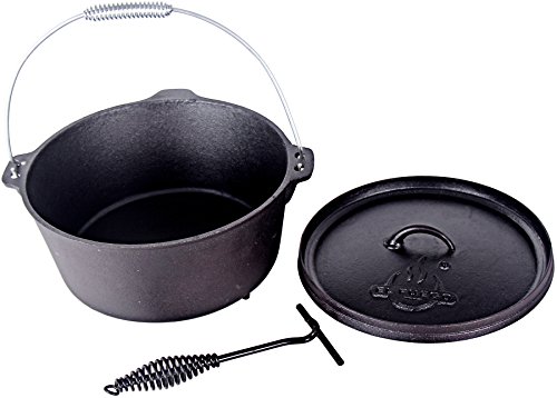 El Fuego Dutch oven, 4,26 L, schwarz, 25 x 25 x 14 cm, AY0461 - 2