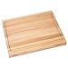 Produktbild NATUREHOME Schneidebrett Holz groß ca. 50x40 cm massiv mit Saftrille zweiseitig verwendbar Tranchierbrett Küchenbrett