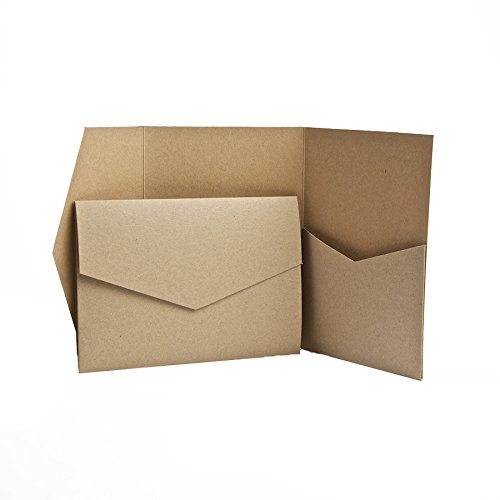 Pocketfold Invites Klappgrußkarten, recycelt, matt, faltbar, 130 mm x 185 mm