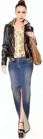 GONNA LUNGA DENNY ROSE IN JEANS DENIM ART 45DR71005 : Amazon.it:  Abbigliamento