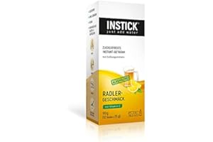 INSTICK JUST ADD WATER Instick Napój instant, bez cukru, o smaku „Radler”, 12 saszetek, na 12 x 1,5 l, proszek do przygotowania napoju, wegański, niskokaloryczny, z witaminą C, aromatyzowany