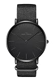 New Trend Unisex Armbanduhr Damen-Uhr Herren-Uhr Analog Quarzwerk Leder-Armband Chronograph mit Dornschließe