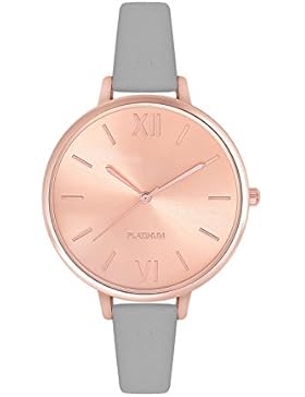 Zierliche Fashion Damenuhr Farbe Roségold Grau Grey Uhr Edelstahl Armbanduhr Armbanduhren Damen Frauen Quarzuhr...