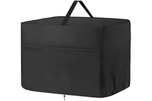 FILTEILECT Copertura antipolvere per affettatrice per carne ELITE OSTBA 210D Oxford, custodia protettiva impermeabile con manici, orlo elastico, tasche per riporre oggetti, nero, 38,1 x 28 x 27,9 cm