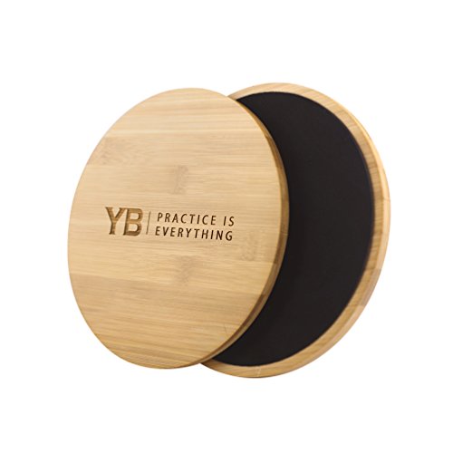 Discos Deslizantes de Bambú de YOGABODY. 2 Core Sliders. Entrenamiento Completo del Cuerpo. Perfecto para Yoga, Pilates o Para Fortalecer el Core.