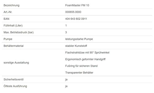 Gloria Drucksprüher Schaumsprühgerät 1 L FoamMaster FM10, weiß - 15