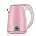 Produktbild Wasserkessel 304 Edelstahl 1500W 1.2L automatische Abschaltung Anti-trockene kontinuierliche Isolierung Rosa 217 * 180 * 232mm