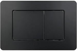 Wunderbad Drückerplatte Schwarz Matt Edelstahl Kompatibel mit Geberit Duofix Sigma/Delta/BASIC Betätigungsplatte für 2 Mengenspülung