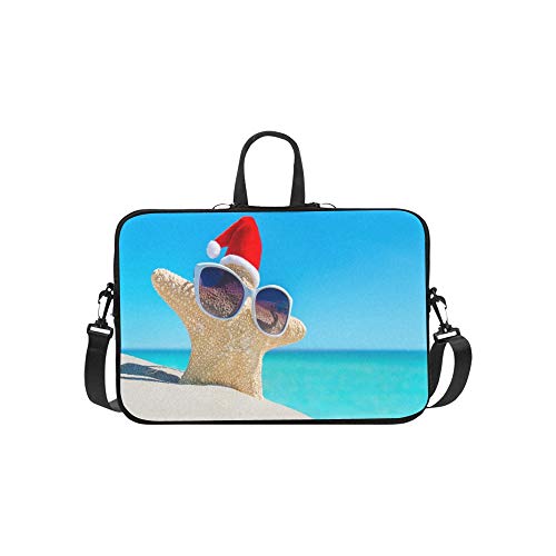Preisvergleich Produktbild Seestern-Sonnenbrille-Weihnachtsmannm... auf tropischem Aktenkoffer-Laptoptasche-Kurier-Schul... Crossbody-Handtasche für das Geschäftsreisen