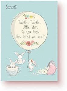 Biglietto D Auguri Con Busta Ideale Per Nascita Battesimo Frase Twinkle Twinkle Little Star Do You Know How Loved You Are Cartoncino Alta Grammatura 350 G M2 Formato A6 Amazon It Cancelleria E