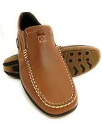 Zerimar Zapato para caballeros naútico de piel con suela de goma flexible 100 % Piel de primera calidad Forro interior en Tallas grandes XXL de la 47 a 50