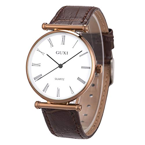 Reloj De Pulsera, Minimalista Piel Ultrafina SIBOSUN Cuarzo Hombres Día De San Valentín