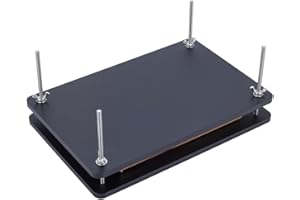 UNICRAFTALE Black Rectangle Bamboo Portable Book Presses Bookbinding Tool Wooden Book Presses Bookbindingd Paper Pressing for Bookbinding Supplies Flat Paperd Press Machine for Handmade Paper Press