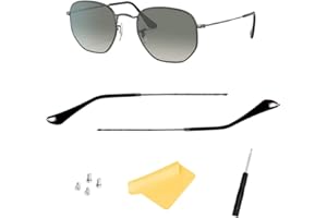 HiCycle2 Astine di ricambio con terminali per occhiali da sole RB3447 RB3547N RB3548N RB3647N, con 4 viti e 1 cacciavite (Canna di fucile)