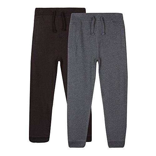 Debenhams Kids Pack Of Two Boy's Grey And Black Jogging Bottoms Age 4-5