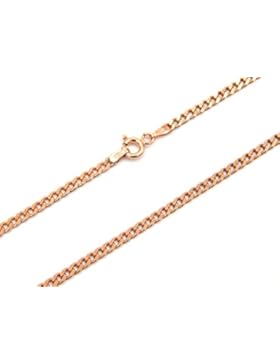 Panzerkette 925 Sterling Silber Rosé vergoldet 2,9mm 45cm Silberkette Roségold Halskette Kette Unisex
