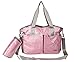 Yodo Versatile Baby Diaper Nappy Changing Bag with Insulated Feeding Bottle Holder, Pink